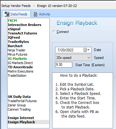 Ensign Play Back tool